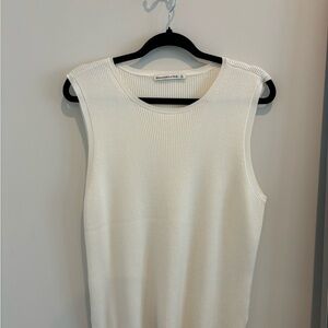 Abercrombie White Sleeveless Ribbed Top